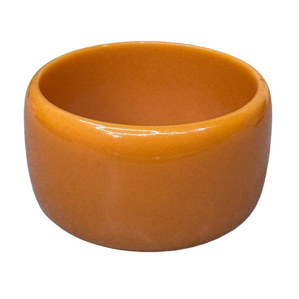 Vintage Butterscotch Glossy Orange Bakelite Bangle Bracelet Wide Statement 53g